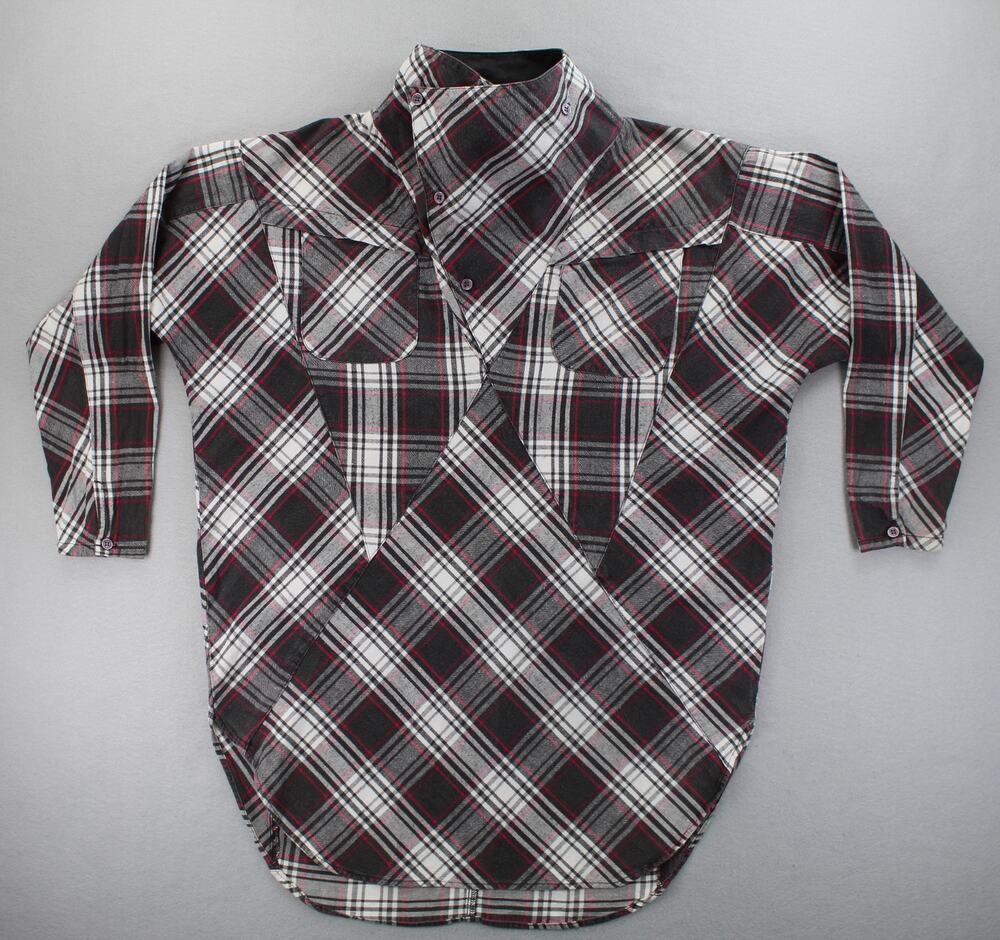 Vintage Ben Conrad Plaid Western Longline Oversized Pullover Shirt Womens Small